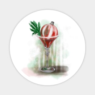 Christmas Martini Glass Magnet